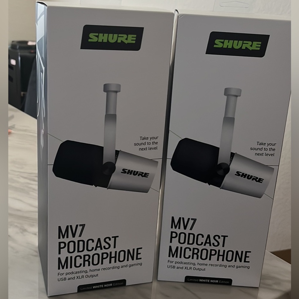 Shure Podcast  Microphones (never used, never open, still sealed)